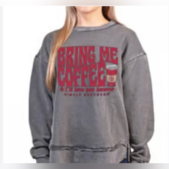 Simply Southern Tops - Simply southern bring me coffee graphic sweatshirt